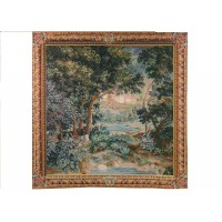 Gobelín Tapisserie Verdure cascade carree